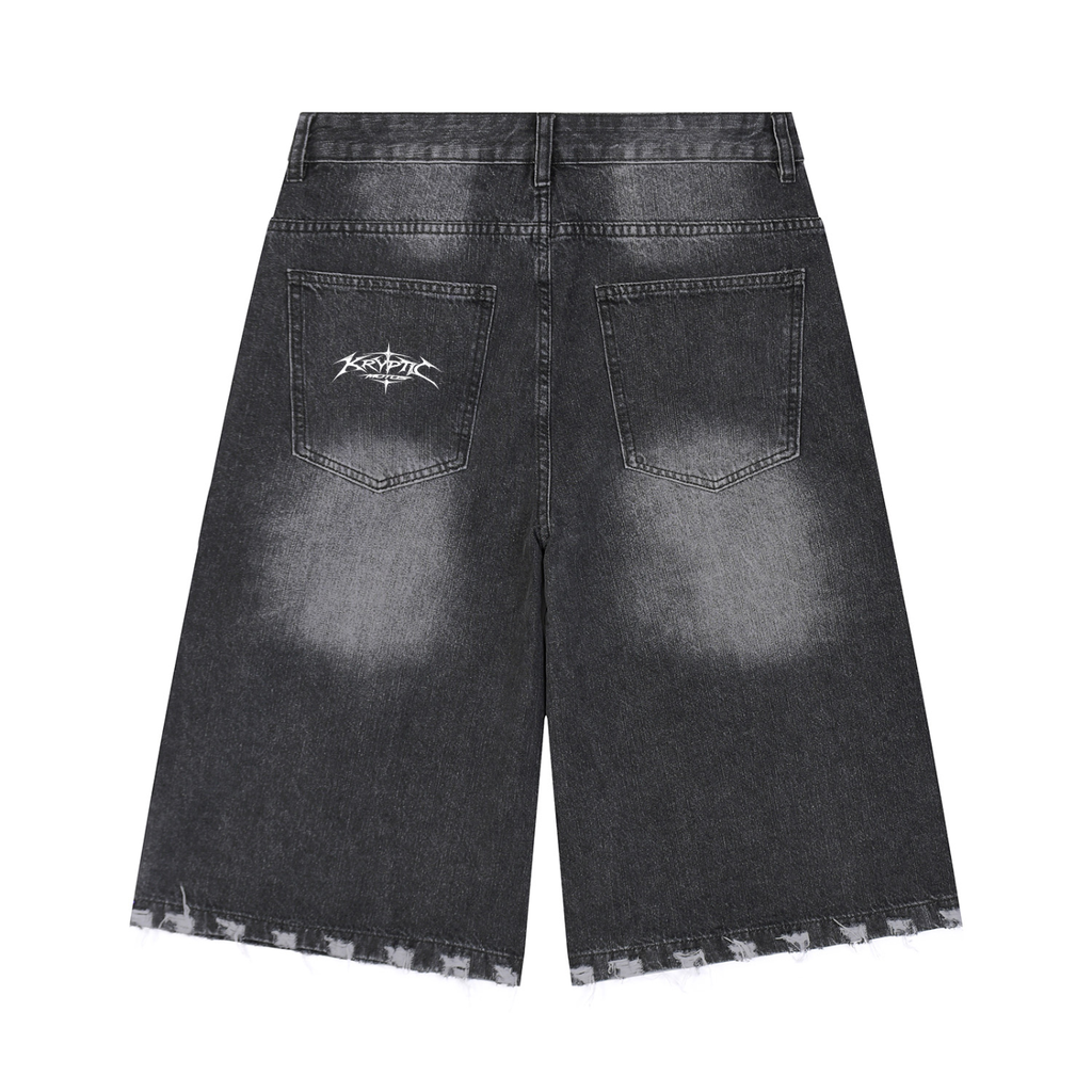 Men's Kryptic Distressed Denim Shorts