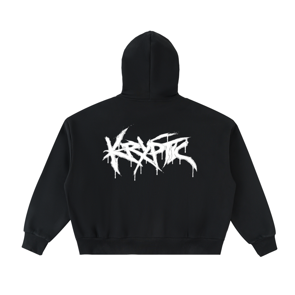 Kryptic Fleeced Full-Zip Boxy Hoodie